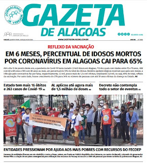 Leia o Jornal Gazeta de Alagoas do dia 14.07.2021