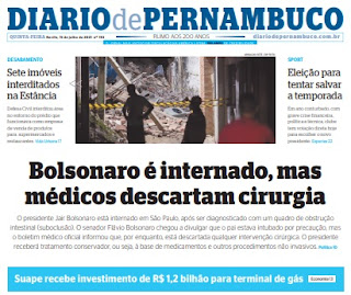 Leia o Jornal Diário de Pernambuco do dia 15.07.2021