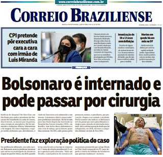 Leia o Jornal Correio Braziliense do dia 15.07.2021