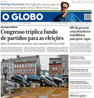 Leia o Jornal O Globo do dia 16.07.2021