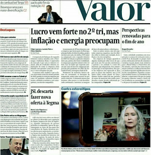Leia o Jornal Valor Econômico do dia 19.07.2021