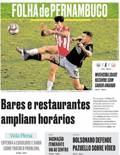 Leia o Jornal Folha de Pernambuco do dia 19.07.2021