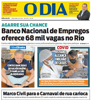 Leia o Jornal O Dia do dia 20.07.2021