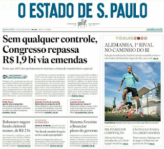 Leia o Jornal Estadão do dia 21.07.2021