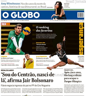 Leia o Jornal O Globo do dia 23.07.2021
