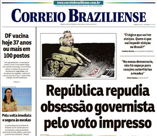 Leia o Jornal Correio Braziliense do dia 23.07.2021