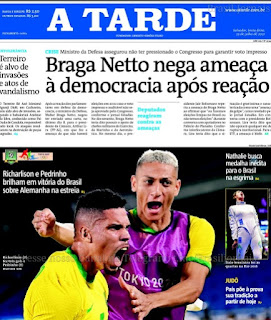 Leia o Jornal A Tarde do dia 23.07.2021