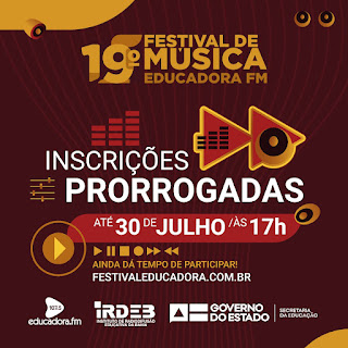 Prorrogadas as inscrições para o 19º Festival de Música Educadora FM