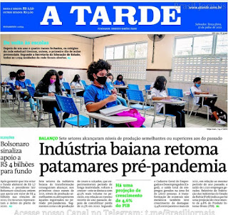 Leia o Jornal A Tarde do dia 27.07.2021