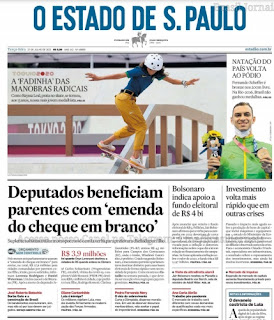 Leia o Jornal Estadão do dia 27.07.2021