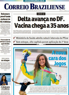 Leia o Jornal Correio Braziliense do dia 27.07.2021