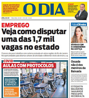 Leia o Jornal O Dia do dia 03.08.2021