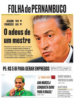 Leia o Jornal Folha de Pernambuco do dia 04.08.2021