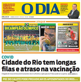 Leia o Jornal O Dia do dia 08.08.2021