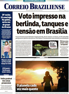 Leia o Jornal Correio Braziliense do dia 10.08.2021