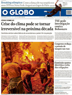 Leia o Jornal O Globo do dia 10.08.2021