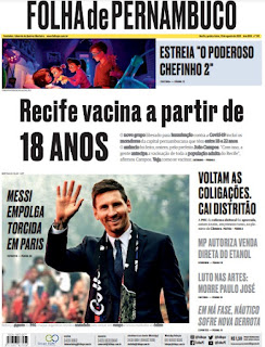 Leia o Jornal Folha de Pernambuco do dia 12.08.2021