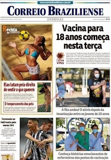 Leia o Jornal Correio Braziliense do dia 15.08.2021