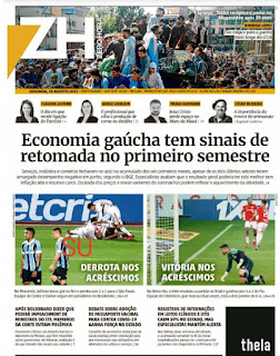 Leia o Jornal Zero Hora do dia 16.08.2021