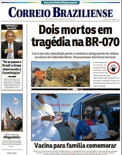 Leia o Jornal Correio Braziliense do dia 16.08.2021