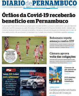 Leia o Jornal Diário de Pernambuco do dia 18.08.2021
