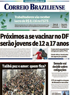 Leia o Jornal Correio Braziliense do dia 18.08.2021