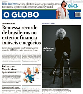 Leia o Jornal O Globo do dia 22.06.2021