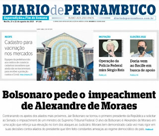 Leia o Jornal Diário de Pernambuco do dia 22.06.2021