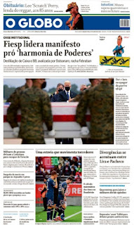 Leia o Jornal O Globo do dia 30.06.2021