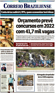 Leia o Jornal Correio Braziliense do dia 01.09.2021
