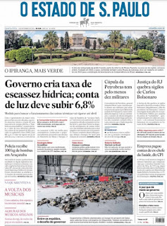 Leia o Jornal Estadão do dia 01.09.2021