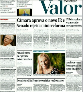 Leia o Jornal Valor Econômico do dia 02.09.2021