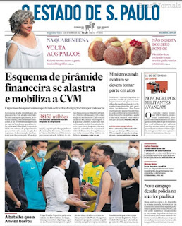Leia o Jornal Estadão do dia 06.09.2021