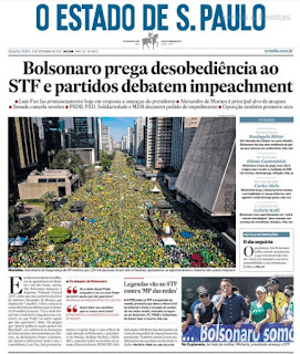 Leia o Jornal Estadão do dia 08.09.2021