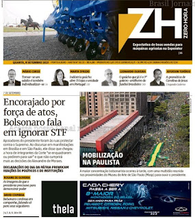 Leia o Jornal Zero Hora do dia 08.09.2021