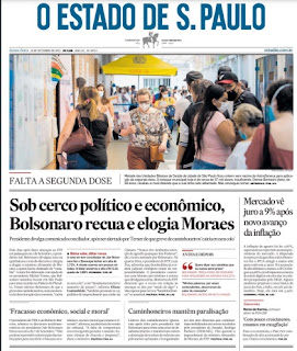 Leia o Jornal Estadão do dia 10.09.2021