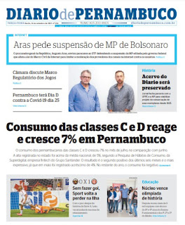 Leia o Jornal Diário de Pernambuco do dia 14.09.2021