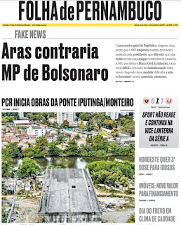 Leia o Jornal Folha de Pernambuco do dia 14.09.2021