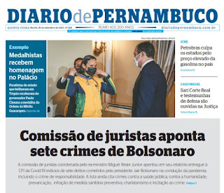 Leia o Jornal Diário de Pernambuco do dia 16.09.2021