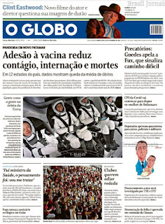Leia o Jornal O Globo do dia 16.09.2021