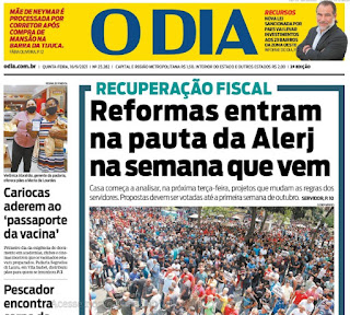 Leia o Jornal O Dia do dia 16.09.2021