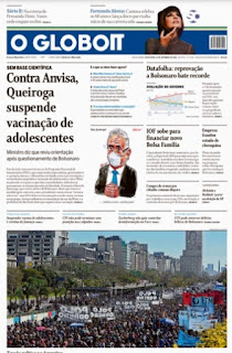 Leia o Jornal O Globo do dia 17.09.2021