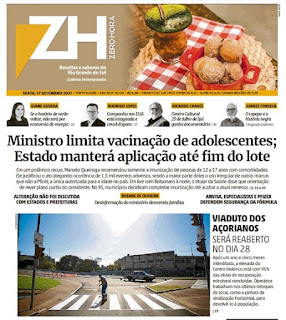 Leia o Jornal Zero Hora do dia 17.09.2021