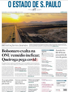Leia o Jornal Estadão do dia 22.09.2021
