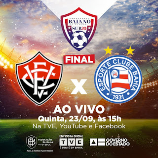 Bahia e Vitória disputam a decisão do Sub-20 nesta quinta-feira (23) na TVE