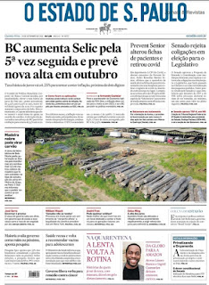 Leia o Jornal Estadão do dia 23.09.2021