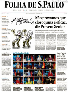 Leia o Jornal Folha de São Paulo do dia 24.09.2021