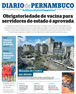 Leia o Jornal Diário de Pernambuco do dia 28.09.2021