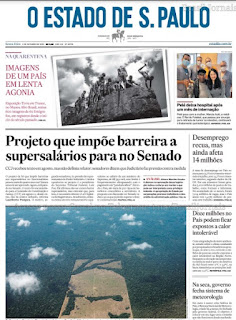Leia o Jornal Estadão do dia 01.10.2021