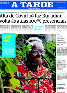 Leia o Jornal A Tarde do dia 01.10.2021